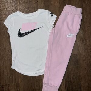 Nike White and Pink Kids Outfit